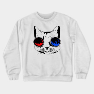 funny cat – Meowtrix (red pill or blue pill) Crewneck Sweatshirt